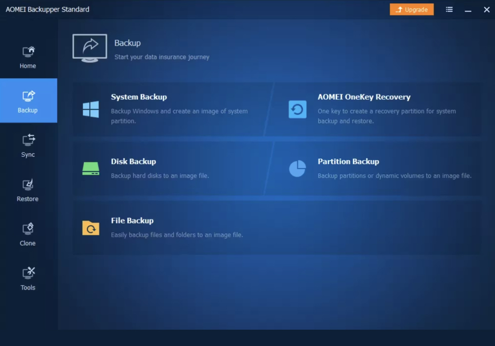 AOMEI Backupper screenshot