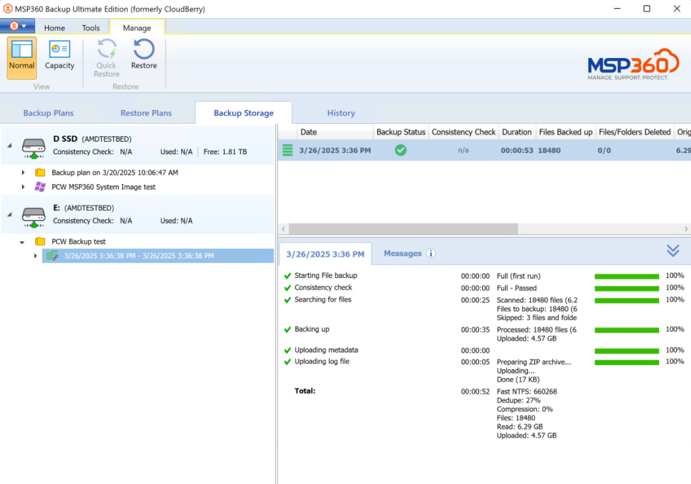MSP360 Backup Free screenshot